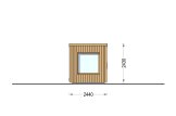 Outdoor Sauna OKO (34 mm + Cladding), 2.3x2.3 m, 4.1 m² specification 2