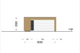 Single Wooden Garage SILVIA F (34 mm + cladding), 4x6 m (13'x20'), With Single Carport 4x6 m (13'x20') specification 5