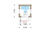 Garden Office Pod EVELIN (Insulated, 34 mm + Cladding), 2x2 m (6'6" x 6'6"), 4 m² specification 1