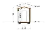 Garden Office Pod EMMY (Insulated, 34 mm + Cladding), 2x2 m (6'6" x 6'6"), 4 m² specification 6