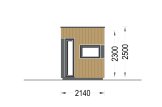Garden Office Pod PREMIUM L (Insulated PLUS, 34 mm + Cladding), 2x2 m (6'6" x 6'6"), 4 m² specification 2