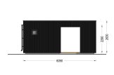 Garden room INES PLUS with L-shape terrace (Insulated, 34 + cladding), 6x6 m (20'x20'), 36 m² specification 3