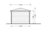 Garden Log Cabin AIDA (28 mm), 3x3 (10'x10'), 9 m² specification 4
