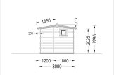 Outdoor Sauna ELDA (44 mm), 3x4 m, 12 m² specification 4