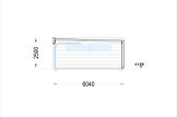 Single Wooden Garage SILVIA F (34 mm + cladding), 4x6 m (13'x20'), With Double Carport 6x6 m (18'x20') specification 6