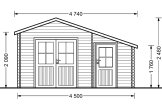 Garden Log Cabin BENINGTON (34 mm), 4.5x3 m (15'x10'), 13 m² specification 2