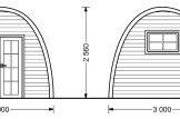 Garden Pod BRETA (28 mm), 3x3 m (10'x10'), 9 m² specification 2