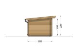 Garden Log Cabin With A Flat Roof LILLE (34 mm), 4x3 m (13'x10'), 12 m² specification 3