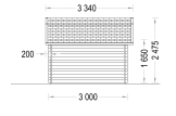 Garden Log Cabin ORLANDO (34 mm), 3x3 m (10'x10'), 9 m² specification 5