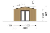 Garden Office Room TINA (Insulated, 34 + Cladding), 4x4 m (13'x13'), 12 m² specification 3