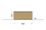 Double Wooden Garage With Flat Roof SILVIA DUO F (34 mm + Cladding), 6x6 m (20'x20'), 36 m² specification 4