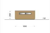 Double Wooden Garage SILVIA F (34 mm + cladding), 6x6m (20'x20'), With Single Carport 4x6 m (13'x20') specification 3