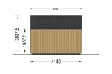 Garden Cabin TONIA (Insulated, 34 mm + Cladding), 5x4 m, 20 m² specification 3