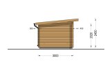 Garden Log Cabin With A Flat Roof DREUX (34 mm), 4x3 m (13'x10'), 12 m² specification 3