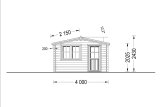 Garden Log Cabin DREUX (66 mm), 4x4 m (13'x13'), 16 m² specification 2