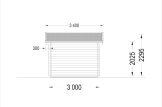 Garden Log Cabin ADAM (44 mm), 3x3 m (10'x10'), 9 m² specification 5