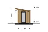 Garden Office Pod EVELIN (Insulated, 34 mm + Cladding), 3x2 m (10' x 6'6"), 6 m² specification 5