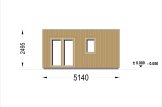 Outdoor Sauna With Changing Room DELLA (34 mm + Cladding), 5,1 x 5,1 m, 22 m² specification 2