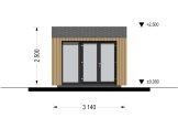 Garden Office Pod EMMY (Insulated, 34 mm + Cladding), 3x3 m (10' x 10'), 9 m² specification 2