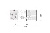 Outdoor Sauna VIGOR (44 mm), 5.3x2.5 m, 4.9 m² specification 1