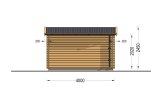 Garden Log Cabin With A Flat Roof DREUX (44 mm), 4x3 m (13'x10'), 12 m² specification 4