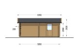 Single Wooden Garage CLASSIC S (44 mm), 5x6 m (16'x20'), 30 m² specification 3