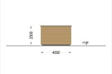 Single Wooden Garage SILVIA F (34 mm + cladding), 4x6 m (13'x20'), With Single Carport (directly in front) 4x6 m (13'x20') specification 5