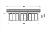 Log Cabin MARION (34 mm) 7.5x4m (25'x13'), 30 m² specification 2