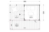 Garden Log Cabin EVA (34 mm), 6x3 m (20'x10'), 8 m² specification 1