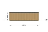 Triple Wooden Garage With Flat Roof SILVIA TRIO F (34 mm + Cladding), 9x6 m (30'x20'), 54 m² specification 4