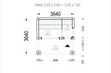 Outdoor Sauna DELLA (34 mm + Cladding), 3,6 x 2,1 m, 5,5 m², Terrace 5 m² specification 1