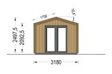 Garden Cabin EMMY S (Insulated, 34 mm + Cladding), 5x3 m, 15 m² specification 5
