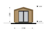 Garden Office Pod EMMY (Insulated, 34 mm + Cladding), 3x3 m (10' x 10'), 9 m² specification 3