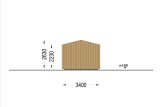 Single Wooden Garage SILVIA (34 mm + Cladding), 3.4x5.4 m (11'x18'), 20 m² specification 4