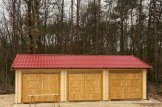 Triple Wooden Garage TRIO (44 mm), 9x6 m (30'x20'), 54 m² customer 3