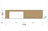 Double Wooden Garage SILVIA F (34 mm + cladding), 6x6m (20'x20'), With Double Carport 6x6 m (20'x20') specification 4