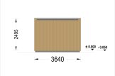 Outdoor Sauna With Changing Room DELLA (34 mm + Cladding), 3,6 x 2,1 m, 5,5 m² specification 3