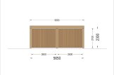 Double Wooden Carport With A Shed LUNA DUO F PLUS, 7.6x5.6 m, With A Side Wall specification 5