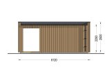 Garden room INES PLUS with terrace (Insulated, 34 + cladding), 6x3 m (20'x10'), 18 m² specification 4