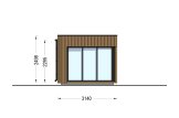 Garden room AMARA (Insulated, 34 + cladding), 4x3 m (13'x10'), 12 m² specification 3