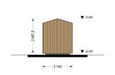 Garden Office Pod PIA (Insulated, 34 mm + Cladding), 2x2 m (6'6" x 6'6"), 4 m² specification 4