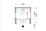 Garden Office Room TINA (Insulated, 34 + Cladding), 4x4 m (13'x13'), 12 m² specification 1