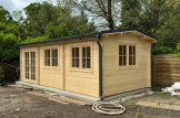 Garden Log Cabin NORA (44 mm), 7x3.5 m (23'x11'), 24 m² customer 3
