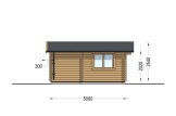 Garden Log Cabin NINA (34 mm), 5x5 m (16'x16'), 25 m² specification 3
