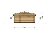 Garden Log Cabin NINA (34 mm), 5x5 m (16'x16'), 25 m² specification 4