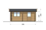Single Wooden Garage CLASSIC (44 mm), 3.6x5.4 m (12'x18'), 20 m² specification 3