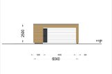 Single Wooden Garage SILVIA F (34 mm + cladding), 4x6 m (13'x20'), With Double Carport 6x6 m (18'x20') specification 5
