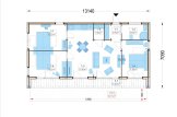 Granny Annexe KAYA 3 (Insulated, 44 mm + Cladding), 70 m² specification 1