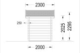 Outdoor Sauna ELDA (44 mm), 2,5x2 m, 5 m² specification 3