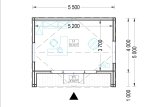 Garden Office TINA (Insulated, 34 + Cladding), 5.5x5 m (18'x16'), 22 m² specification 1